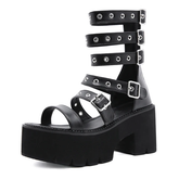 Maitte Women's Gothic Style Platform Sandal